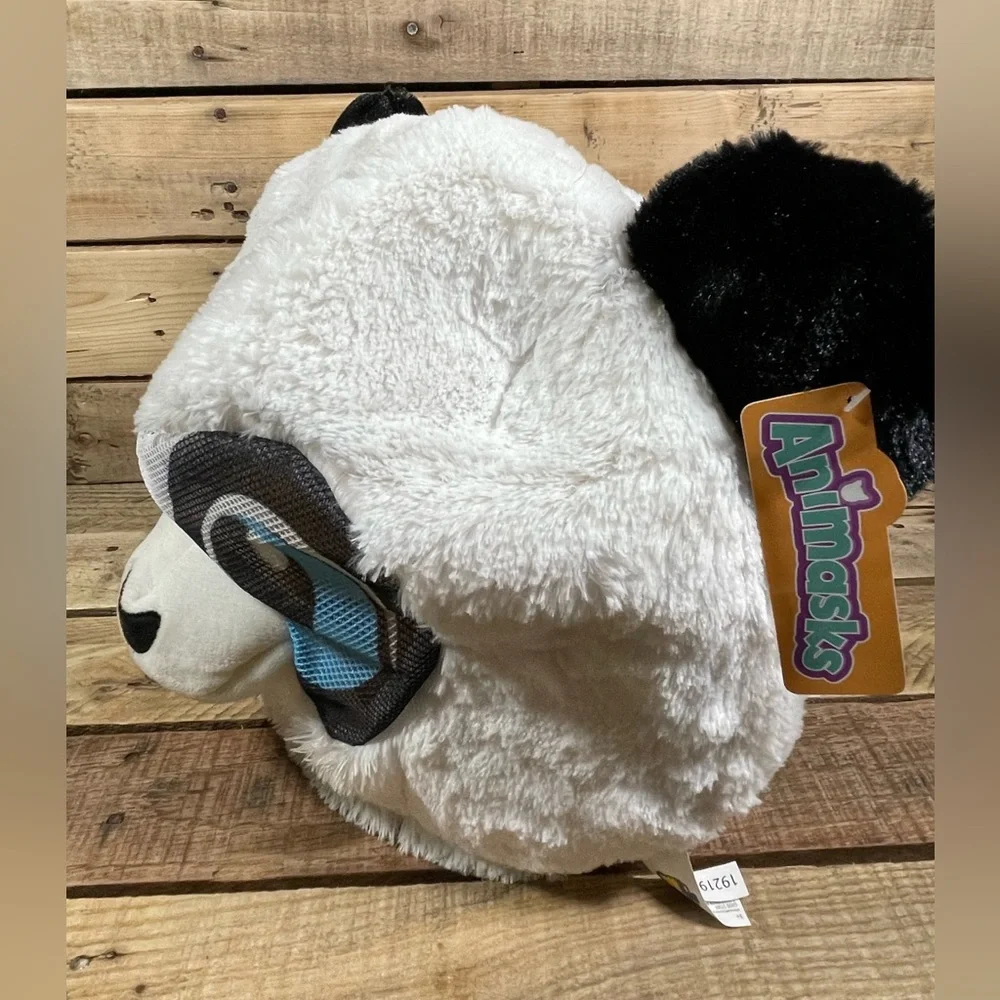 Animasks Panda Bear Plush Good Stuff Mask White Black Cosplay Halloween Costume